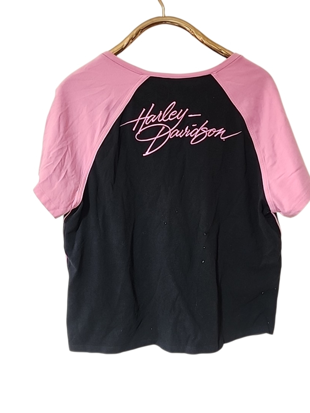 Harley Davidson Raglan Tee Womens 2W Plus Size Vintage Moto Streetwear - Picture 3 of 6